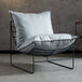 Single Person Minimalist Luxury Iron Sofa Chair Leisure Light grey technical cloth 0 Zimivas