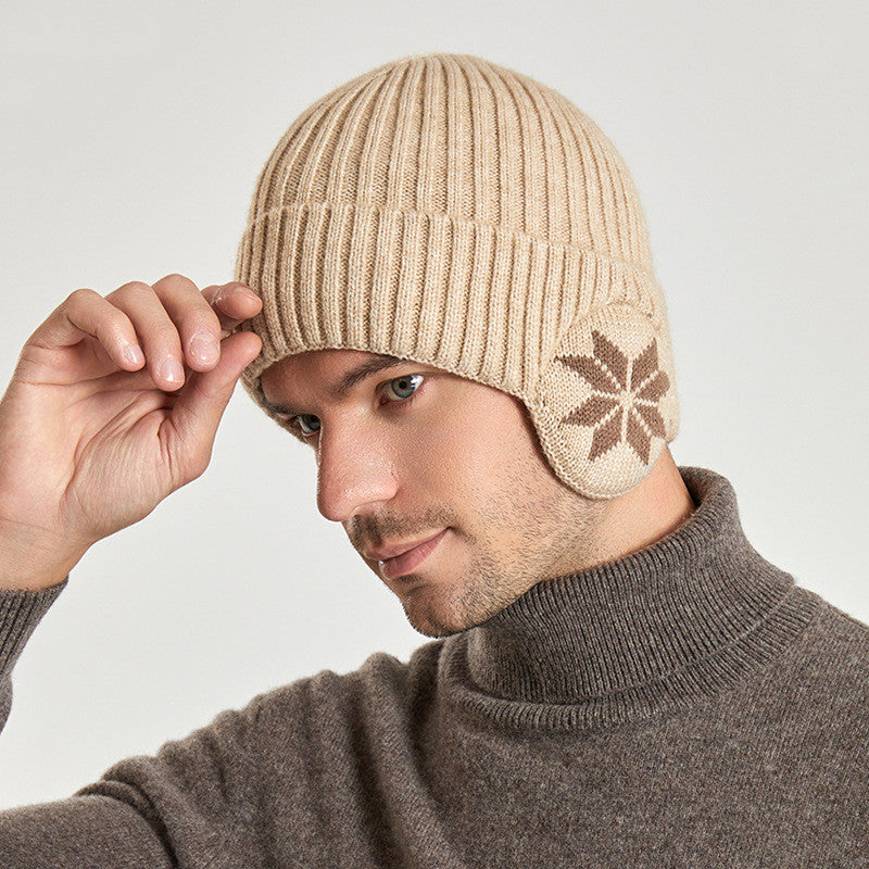 Thermal Knitting Woolen Cap Men's Fleece-lined Thickened Winter Trending Products 0 null