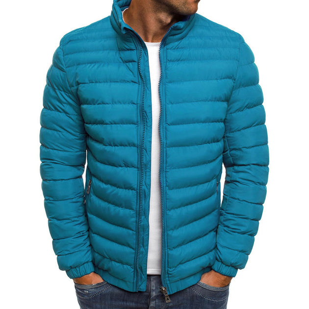 Men Winter Coats Lightweight Winter Puffer Jacket Packable Windproof Warm Stand Collar Puffy Parka Coat Outwear Men Clothing Zimivas