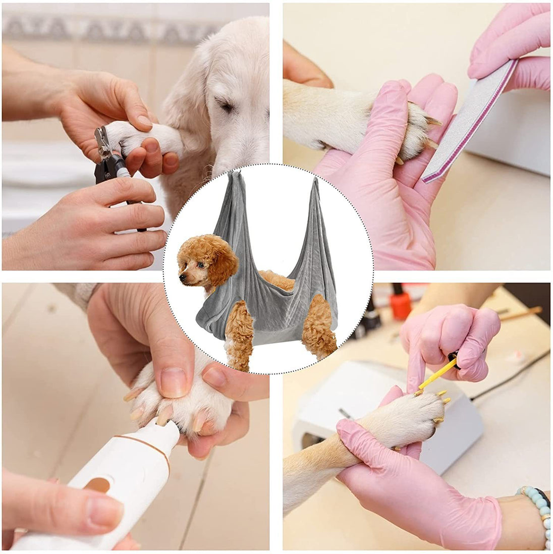 Dog Grooming Hammock, Nail Trimming Helper, Dog Grooming Harness Multifunctional Restraints, For Small Medium Large Dogs And Cats Bathing, Washing, Grooming, And Trimming Nails 4 null