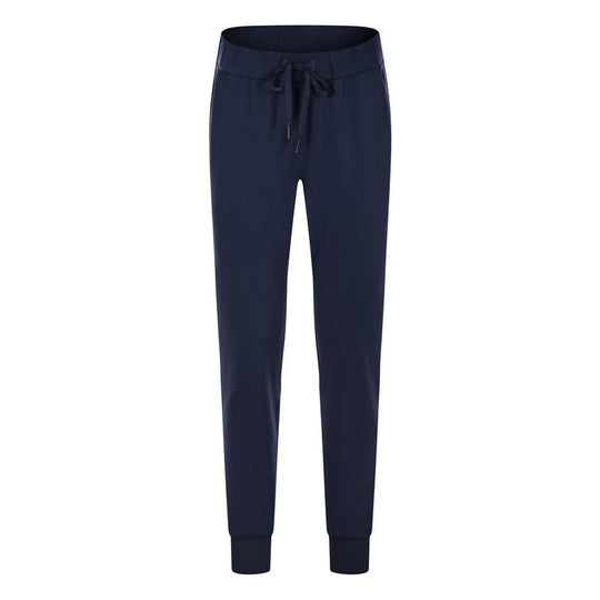 Simple Straight Sports And Leisure Elastic Ankle-tied Cropped Pants Minglan 0 Zimivas