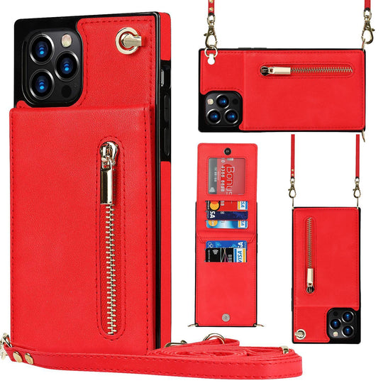 Zipper Phone Case Phone Case Crossbody Red 0 null