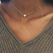 Simple Fashion Gold Color Double-sided Love Pendant Necklaces Clavicle Chains Necklace Women Jewelry Valentines Day Gift 4 null