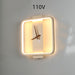 Nordic Wall Lamp Bedroom Bedside Lamp Clock Modeling Lamp Golden square style110V 0 null