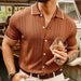 Short-sleeved Polo Shirt Summer Button Lapel Top Fashion Business Men's Clothing 0 null