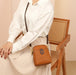 Lychee Pattern Mobile Phone Bag Small High Quality Leather Crossbody Bags For Women Wallet Golden brown Bags Zimivas