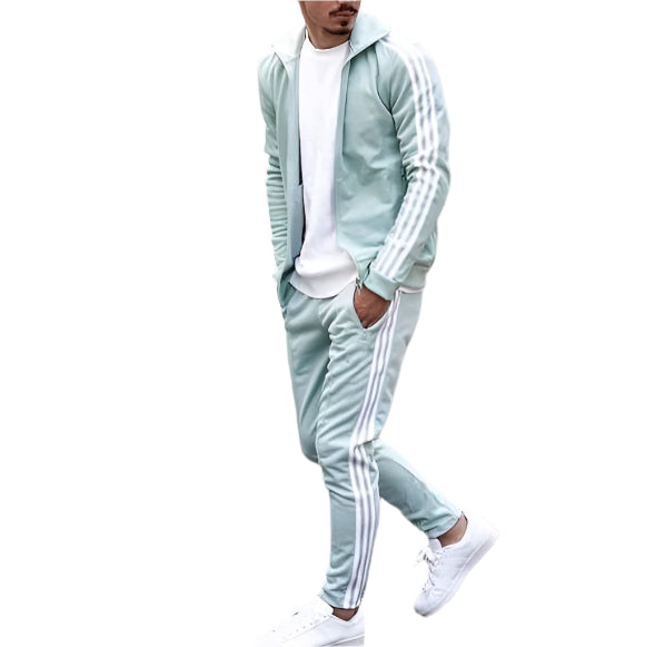 Men Long sleeves Leisure Sports Suits Outfit Sets Green men clothing Zimivas