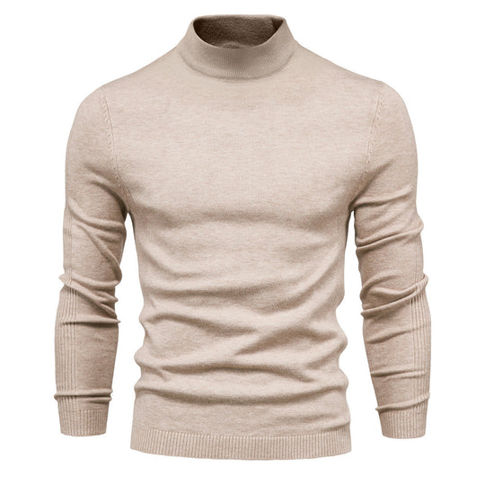 Men's Multicolor Sweater With Mid Neck And Slim Trim Camel 0 null