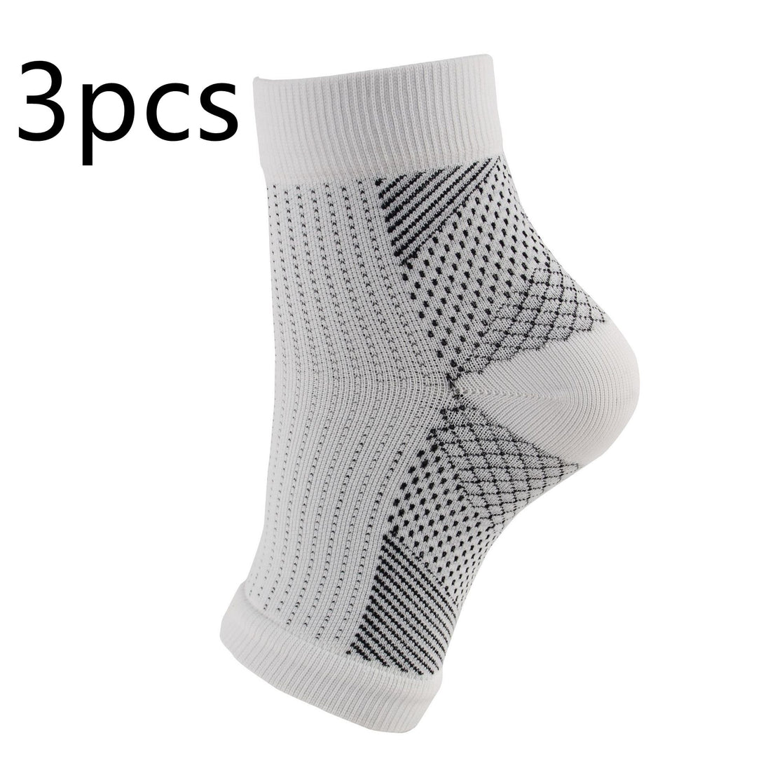 Ankle Guard Compression Zimivas Men's and Women's Socks 3pcs White fashion accessories Zimivas