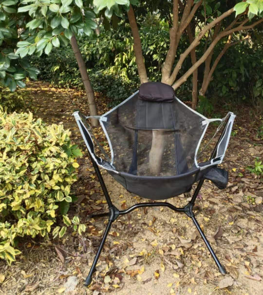 Outdoor Folding Chair Outdoor Rocking Rocking Chair Folding Chair Hanging Chair Moon Chair Barbecue Chair Beach Chair Grey 0 null