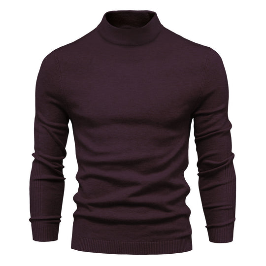 Men's Multicolor Sweater With Mid Neck And Slim Trim Black red 0 null