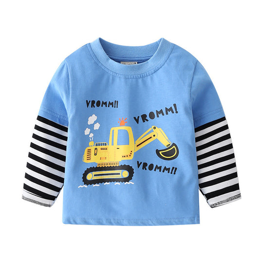 Cotton Round Neck Non-hooded Children's Clothing Cute Fashion Casual Children's Clothing 0 null