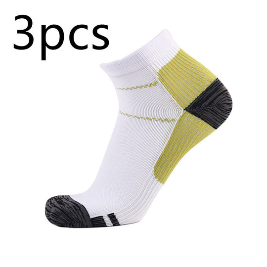 Ankle Guard Compression Zimivas Men's and Women's Socks 3pcs White green fashion accessories Zimivas