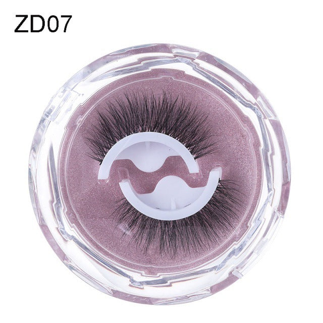 Self-adhesive Reusable Glue-free Eye Lashes With Natural Curl ZD07 0 null