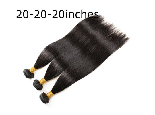 Brazilian real hair wig 20and20and20 three piece set Hair accessories Zimivas