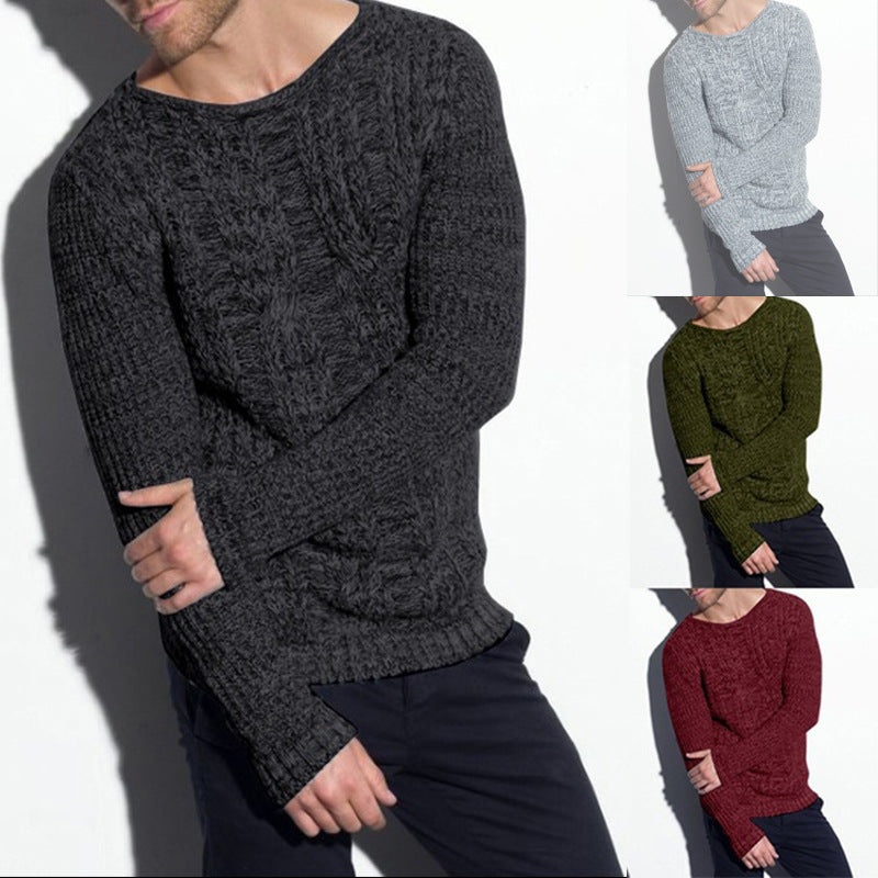 Men's Polyester Knit Sweater New Fashion men clothing Zimivas