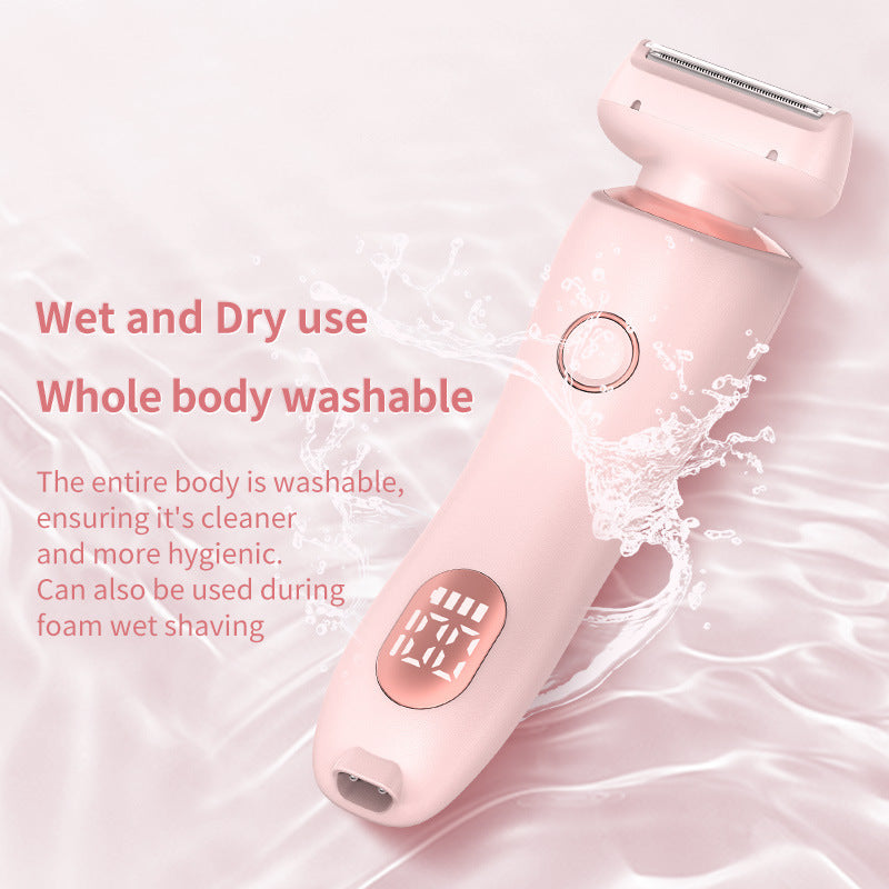 2 In 1 Hair Removal Epilator USB Rechargeable Trimmer Women Body Razor Face Leg Armpit Bikini Hand Pubic Shaver Hair Remover Hair accessories Zimivas