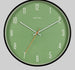 minimalist silent wall clock Green number metal black fram 0 null