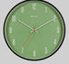 minimalist silent wall clock Green number metal black fram 0 null