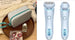 2 In 1 Hair Removal Epilator USB Rechargeable Trimmer Women Body Razor Face Leg Armpit Bikini Hand Pubic Shaver Hair Remover Blue and Lake Green set USB Hair accessories Zimivas