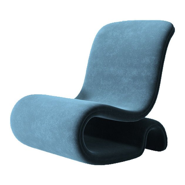 Simple Design Single Sofa Chair Modern Flannel Accent Chair, Small Upholstered Leisure Sofa Chair,One-Piece Stainless Steel Frame, Armless Wingback Club Chairs for Living Room Bedroom Sky Blue Furniture Zimivas