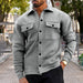 Men's Lapel Single Breasted Solid Color Jacket 0 null