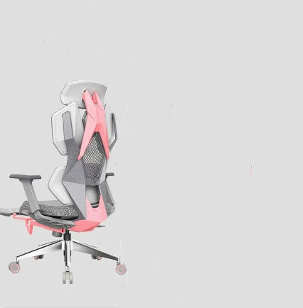 Ergonomic Esports Chair Home Computer Chair With Pedal Yellow and white Aluminium alloy foot 0 null