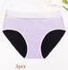 Four-layer Physiological Pants Antibacterial Bottom Gear Briefs Purple 3PCS women underwear null