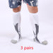 New Stretch Sports Pressure Men's And Women's Riding Soccer Socks White 3pairs 0 null