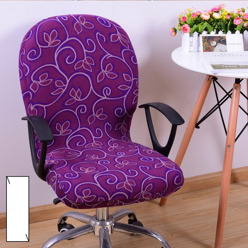 Computer Chair Cover Office Chair Cover Swivel Chair Package Chair Cover Rotating Lifting Chair Cover Chair Cover Purple Printing Default 0 null