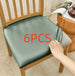 Waterproof Dustproof Chair Cover Faux Leather Leather Cover Universal Cyan Length And Width 35to50cm 6PCS 0 null