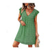 Loose Women's Dresses V-neck Sexy Skirts dress Summer Green women clothing Zimivas