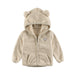 Korean Children's Coat Plus Cashmere Sweater Baby Clothes Khaki 0 null