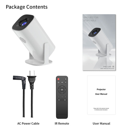 Projector Mini Household 4K White 0 Zimivas