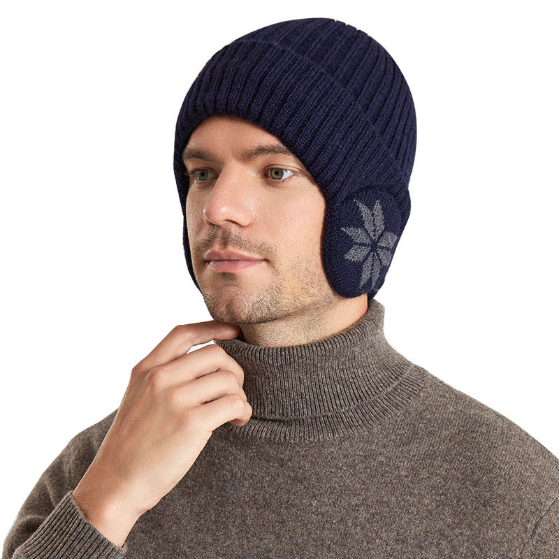 Thermal Knitting Woolen Cap Men's Fleece-lined Thickened Winter Trending Products 0 null