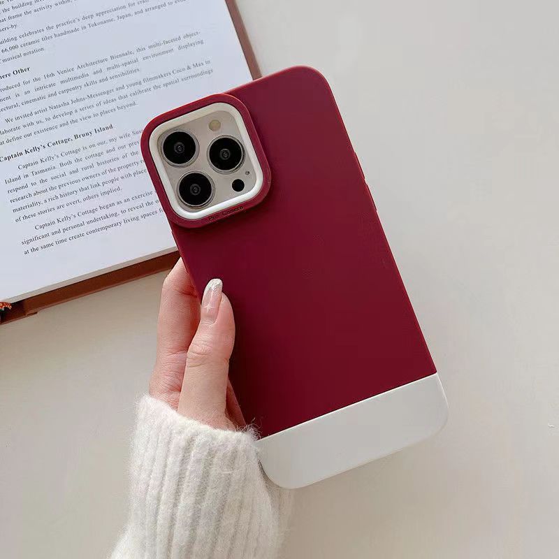 Simple Color Contrast Men's And Women's Phone Cases Red and white wine phone accessories Zimivas