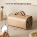 New Folding Cosmetic Bag Large Capacity Portable Handbag Waterproof Travel Storage Washing Bag For Women Brown Bags Zimivas