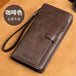 Men's Long Wallet Genuine Leather Wallet Brown 0 Zimivas