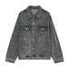 Fashion Casual Men's Retro Denim Jacket Black Men Clothing Zimivas