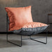 Single Person Minimalist Luxury Iron Sofa Chair Leisure Orange leather 0 Zimivas