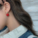 Red Earrings Fashion Stud Earrings Korean Temperament Birth Year Earrings Jewelry Zimivas