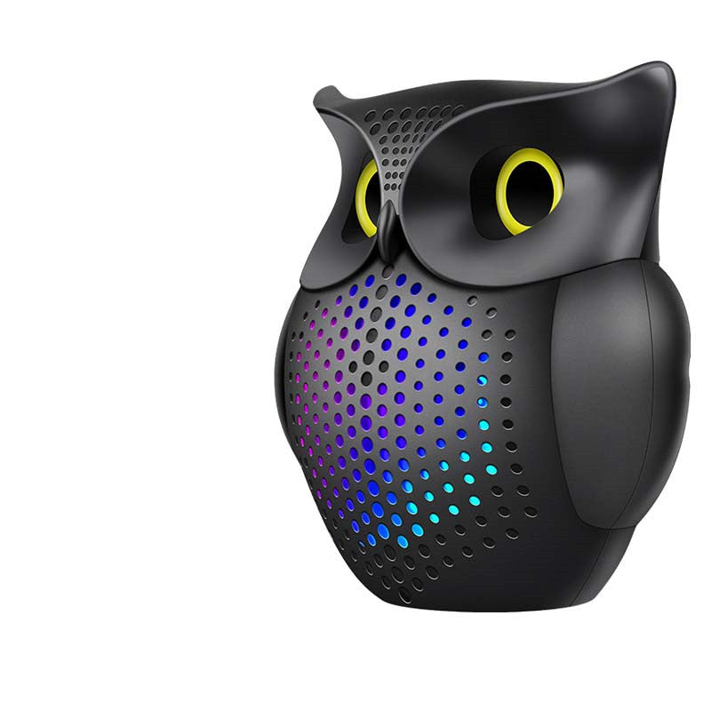 Wireless Bluetooth Speaker Cartoon Creative Owl Black USB 0 null