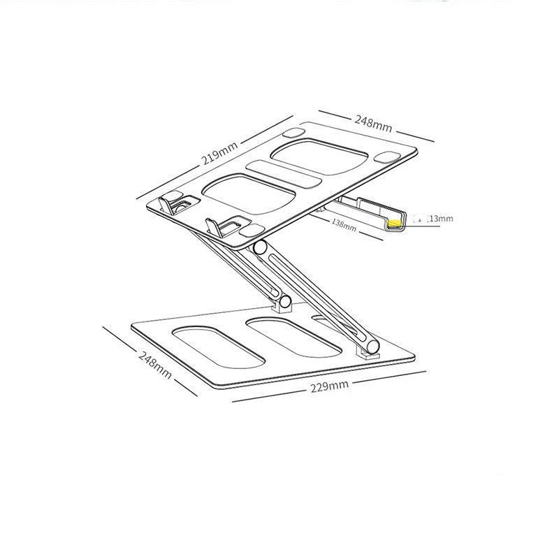 Metal Laptop Stand Office Adjustable Lift Table Computer & office Zimivas