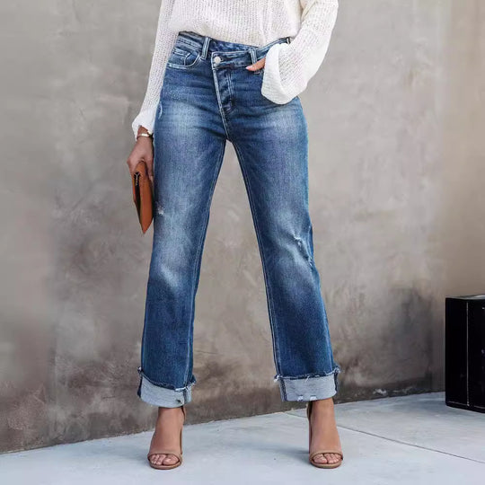 Women's Fashion Individual Casual Loose Jeans 0 null