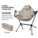 Rocking Chair Outdoor Aluminum Alloy Folding Chair Portable Sandstone Color 0 null