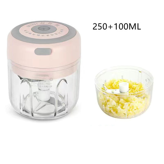 Mini Electric Garlic Chopper USB Charging Ginger Masher Machine Sturdy Durable Chili Vegetable Crusher Kitchen Tool Pink high cup350ML USB kitchen appliance Zimivas