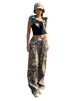 Slimming Casual Pants Hip Hop Retro Street Multi-pocket Camouflage Cargo Pants For Women Y2k Hip-hop Cargo Grunge Baggy Trousers Branch Pattern Women Clothing Zimivas