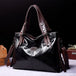 Retro Fashion Tote Casual Soft Leather Shoulder Crossbody Large Capacity Women's Bag Black Bags Zimivas