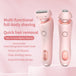 2 In 1 Hair Removal Epilator USB Rechargeable Trimmer Women Body Razor Face Leg Armpit Bikini Hand Pubic Shaver Hair Remover Hair accessories Zimivas