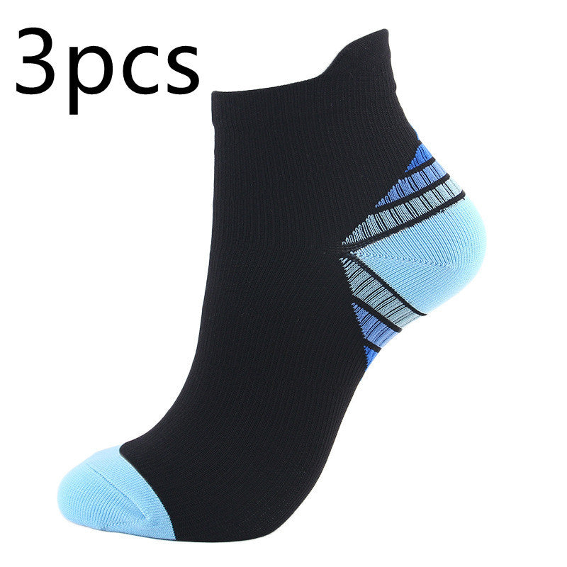 Ankle Guard Compression Zimivas Men's and Women's Socks 3pcs Blue fashion accessories Zimivas